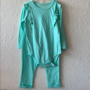 2 Piece Teal Set Size 24 Months